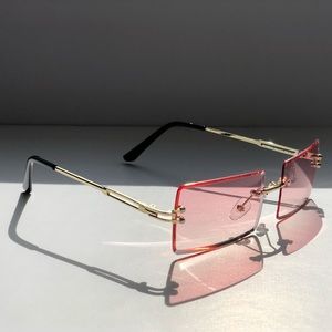 pink gradient glasses with gold frame
